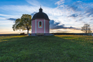 Chapel, sunset, Alter Berg, Böttingen, Tuttlingen, Baden-Wuerttemberg, Germany, Europe Chapel, sunset, Alter Berg, Böttingen, Tuttlingen, Baden-Wuerttemberg, Germany, Europe